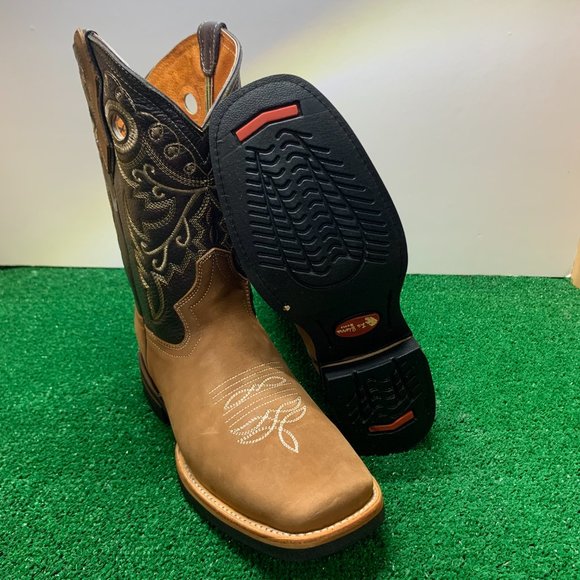 Men’s Mexican Western Cowboy Rodeo Square Toe Boots Bota Vaquera700